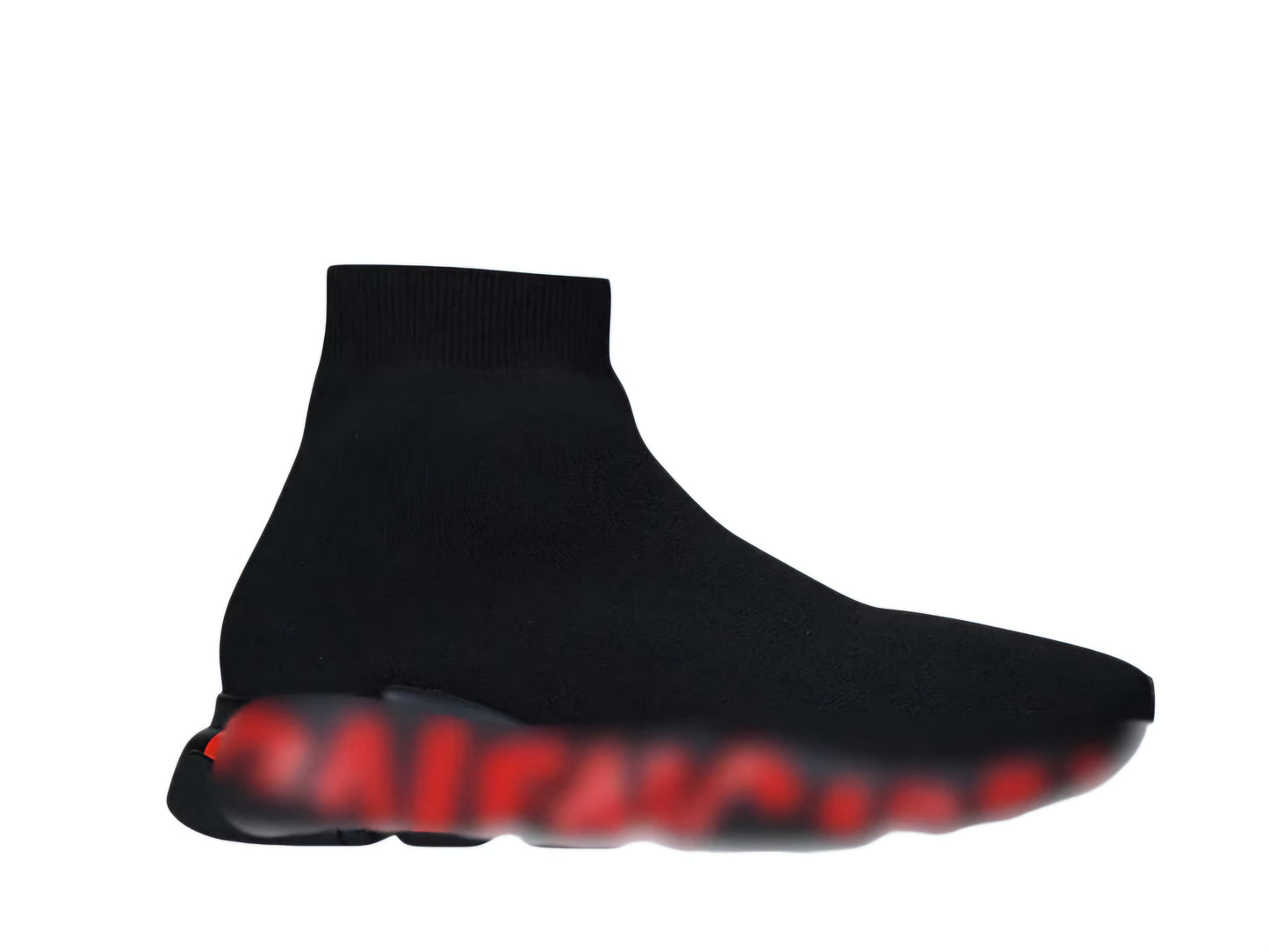Sock Shoe Red Graffiti