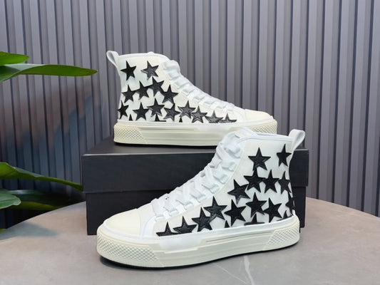 Iri White & Black Stars Hightop